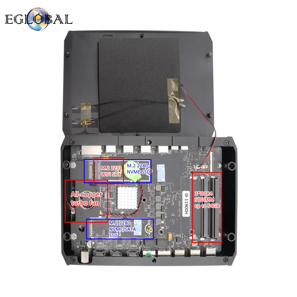 Eglobal Intel Core I9/i7คอมพิวเตอร์ขนาดเล็ก NVIDIA RTX 3060 12G 32G DDR5 2TB NVMe Windows 11คอมพิวเตอร์เดสก์ท็อป Wifi6เล่นเกม HDMI2.0 Type-C