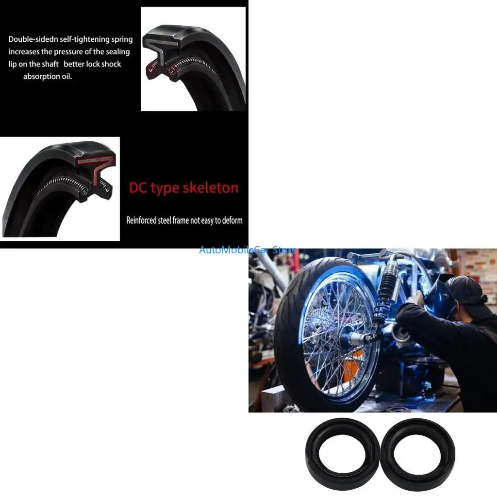 

G8TE Motorcycle Front Fork Damper Shock 2Pcs Oil Seal +2Pcs Dust Seal Kits 31x43x10.5