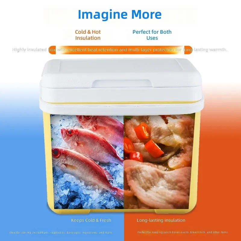 for Outdoor Camping Incubator Refrigerator Household Portable Commercial Plastic Car Fishing Ice Cube Cold Storage Ice Bucket