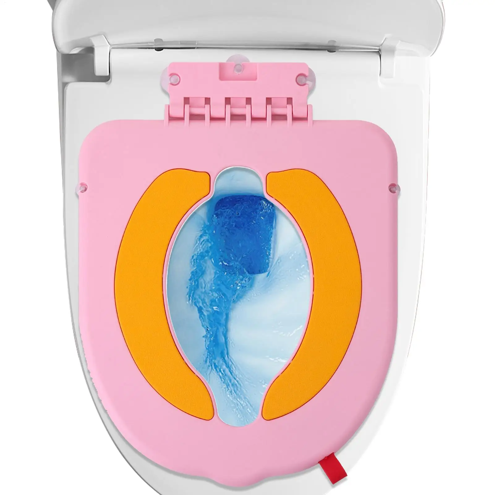 

Children's Toilet Seat With Handles Baby Soft Toilet Seat Portable Baby Toilet Auxiliary Suction Cups Potty Training Pad for Kid