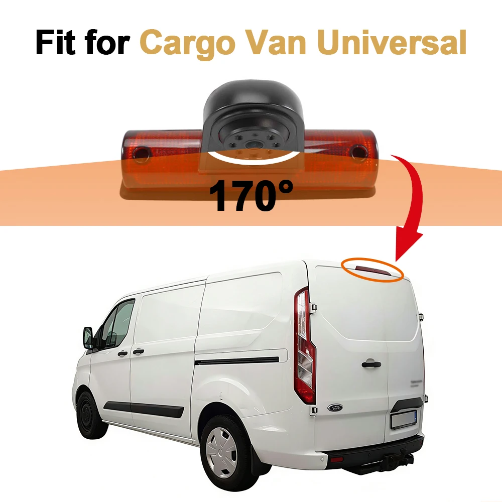 Carsanbo Universal Cargo Van High Level Third Brake Light Camera Car Night Vision Waterproof Parking Reverse Camera