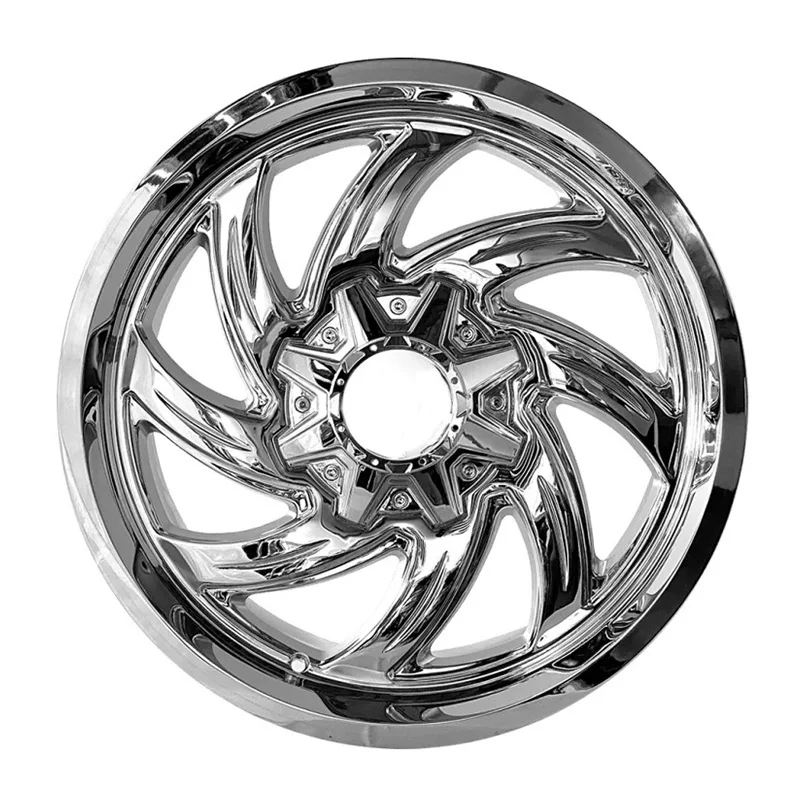 عجلات مزورة على الطرق الوعرة 20 21 22 23 24 26 بوصة 6x135 5x150 5x115 أسود لامع 4x4 SUV جنوط سيارة ذات شفة عميقة لدودج رام 2500 1500