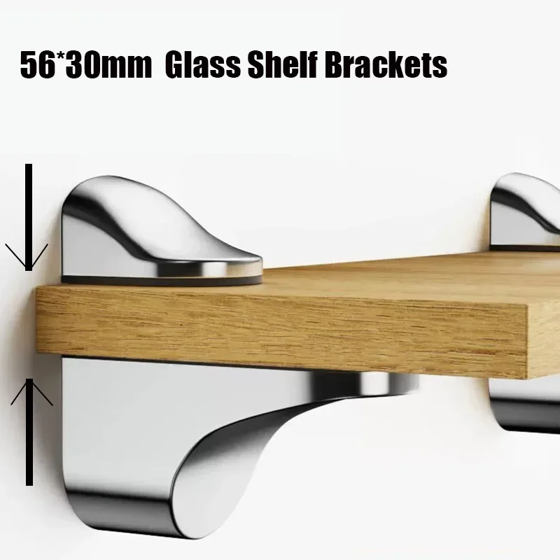 1 pçs ajustável suporte de prateleira de vidro braçadeiras suporte do banheiro prateleiras titular prateleiras de madeira suporte prateleiras para vidro