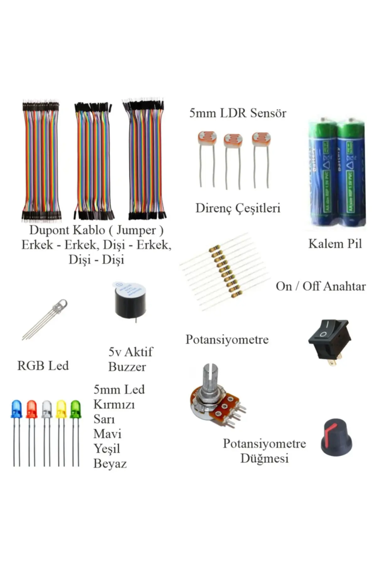 Starter Kit Uno R3 (Ch340) School 34 Piece 134 PCs (don't write for open close)