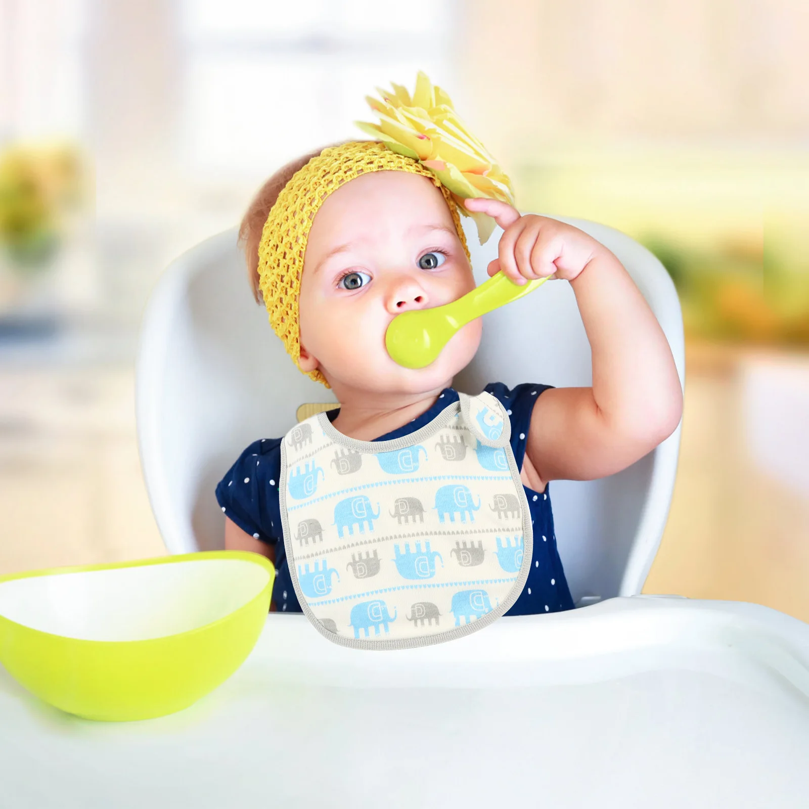 3Pcs Baby Bibs Cartoon Cotton Saliva Towels Infant Burp Cloth Drool Absorbent Nursing Towels Baby Bibs Newborn Burp Cloths