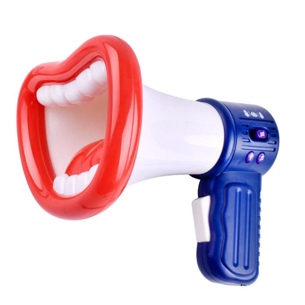 Outdoor Funny Voice Changing Speaker Toddler Portable Kids Changer Toy Abs Bullhorn Mouth Shape Horns