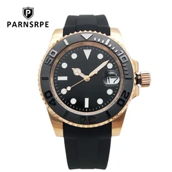 40MM PAPNSRPE NH35 Movement Calendar Waterproof Automatic Mechanical Watches Men's sapphire Glass Automati Watches Rubber strap