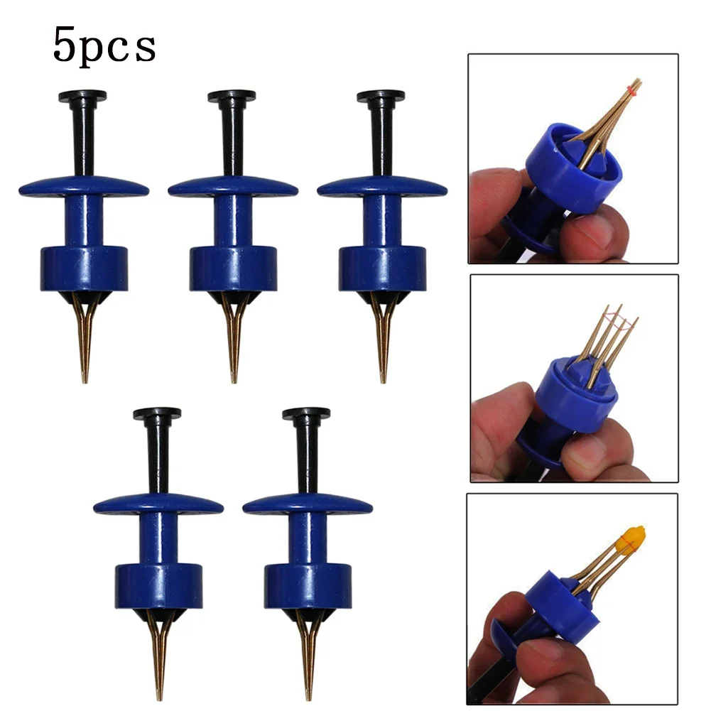 5pcs Portable Fishing Baits Lightweight Clip Fishing Lures Professional Earthworm Bloodworm Clip For Carp Fishing Accessories