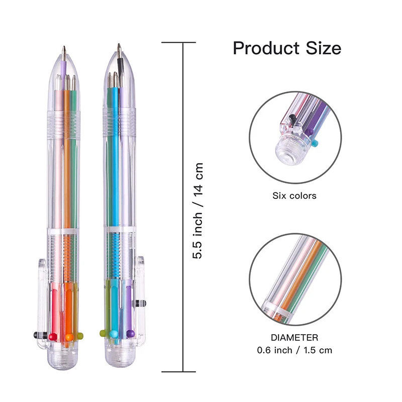 Imagem -06 - Multicolor Canetas Esferográficas Retráteis Escritório e Material Escolar em 10 mm Cores 10100 Pcs