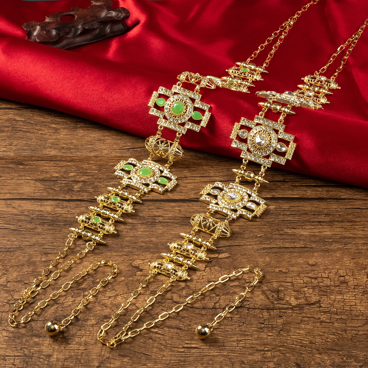 

Bridal Waist Chain Square Cutout Carving Handmade Arab Festival Banquets Popular Belt Moroccan Wedding Dress Body Chain