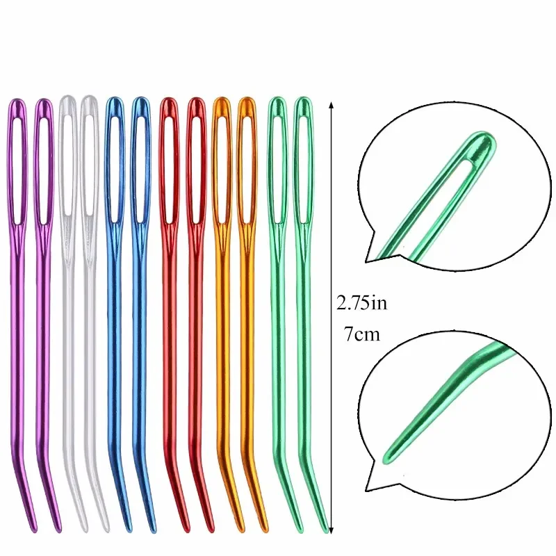 Yarn Knitting Needles Tapestry Large Eye Curved Tip Needles  Sewing Pins Set DIY Household Sewing Tools  Crochet Hook