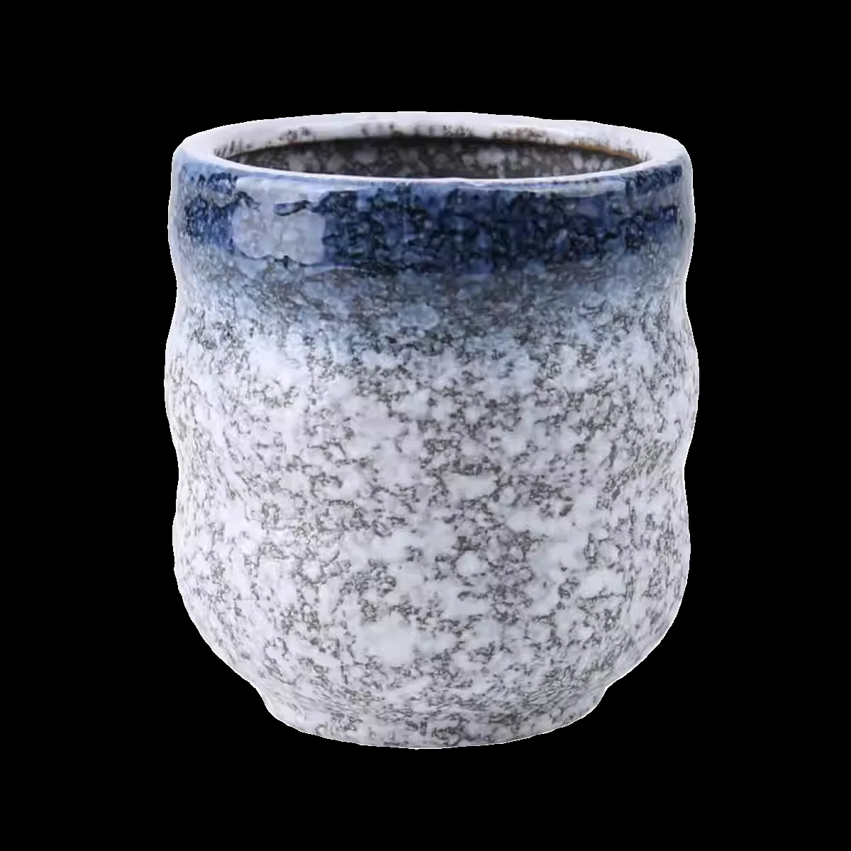Japanese Retro Rough Pottery Tea Cup Creative Ceramic Mini Water Cups Underglaze Color Hotel Restaurant Handheld Mug Drinkware