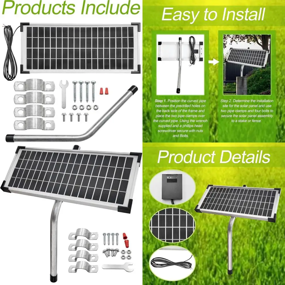 

Комплект солнечных панелей 10 Вт для автоматических ворот, совместимый с системами открывания ворот