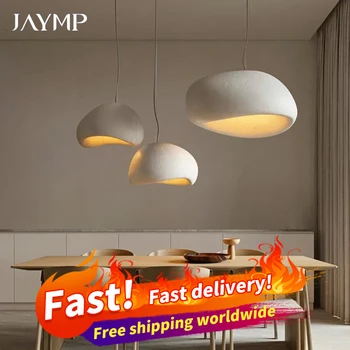 Nordic Wabi Sabi Ceiling Chandelier Modern E27 LED Dining Table Pendant Lights for Living Room Bedroom Loft Decor Hanging Lamp