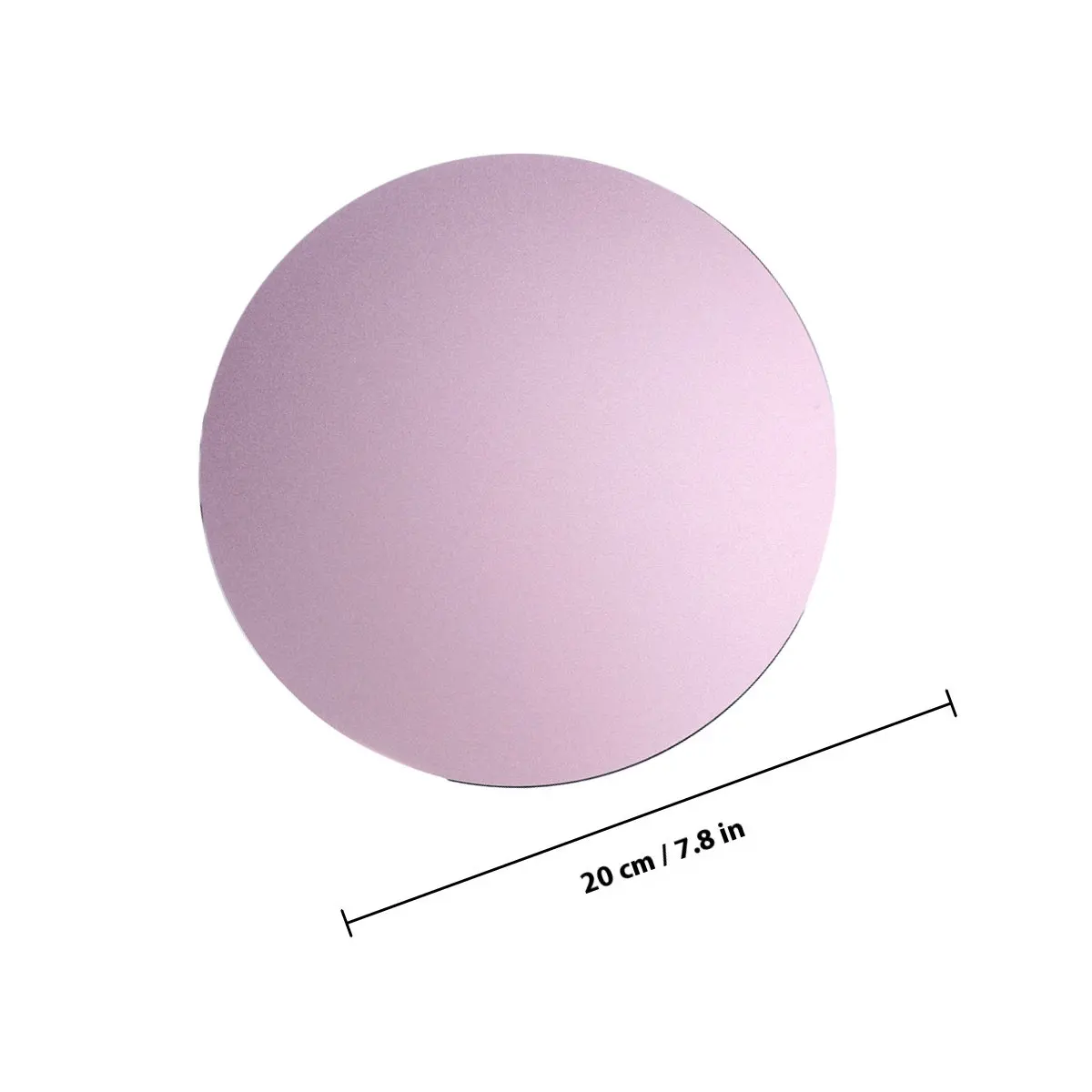 200x200mm Round Aluminum Mouse Pad Dual Purpose Metal Mat with Non-Slip Bottom for Gaming Office Work Glass Desk Compatibility