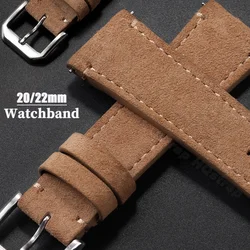 Suede Soft Leather Watch Strap 20mm 22mm Quick Release Bracelet Women Men Bands Universal Replacement Wristband Accessories