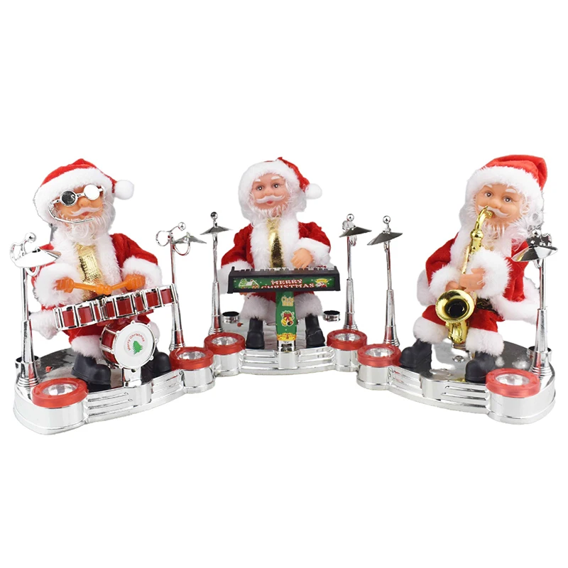 Novedad, divertido y creativo, juguete eléctrico mecedora para Papá Noel con música, juguetes para niños, regalo de Navidad, decoración del hogar