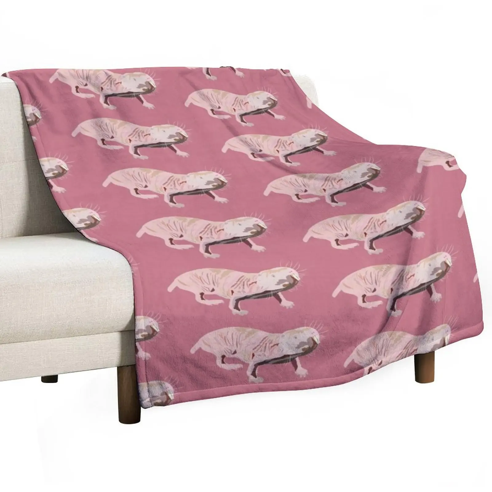 

N is for Naked Mole Rat Throw Blanket Shaggy Furry Soft Blanket for Bedroom Living Room