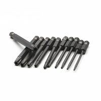 12Pcs Hex Bits Driver Tamper Proof Security Drill Magnetic Bit Set Torx Screwdriver Flat Head F1FC High Quality 50mm