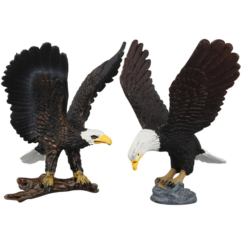Modelo de animais simulados ornamentos, design criativo, pássaros realistas, figuras de ação, cabeça branca, águia, coruja, decoração, brinquedos para crianças, presente