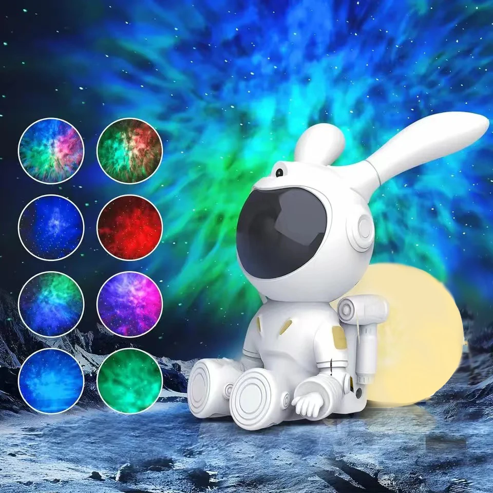 

Astronaut Rabbit Galaxy Projector Lamp, Astronaut Starry Night Light Moon Galaxy Projection Light