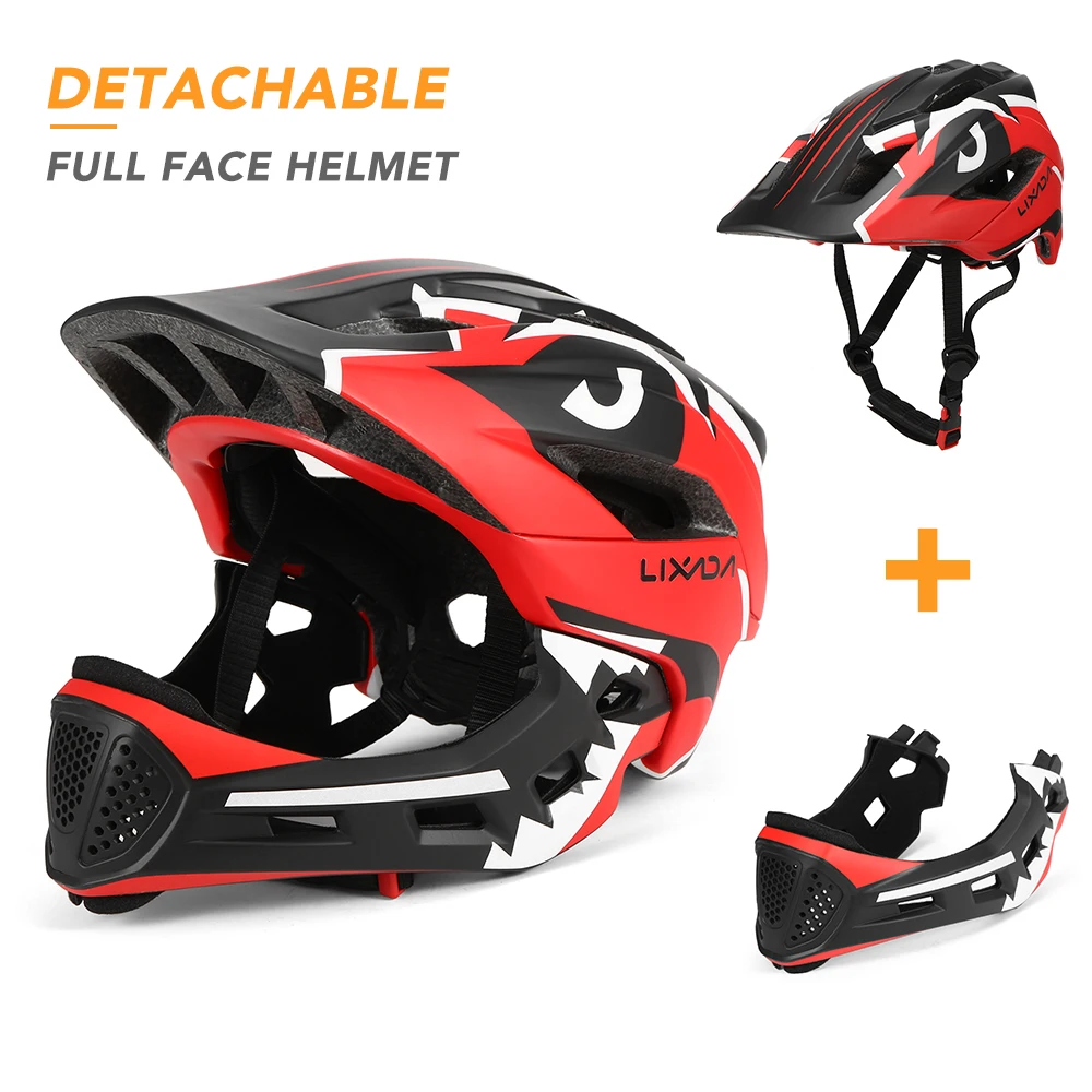 

Lixada Cycling Helmet Kids Detachable Full Face Helmet Children Sports Safety Helmet for Cycle Skateboarding Roller Skating
