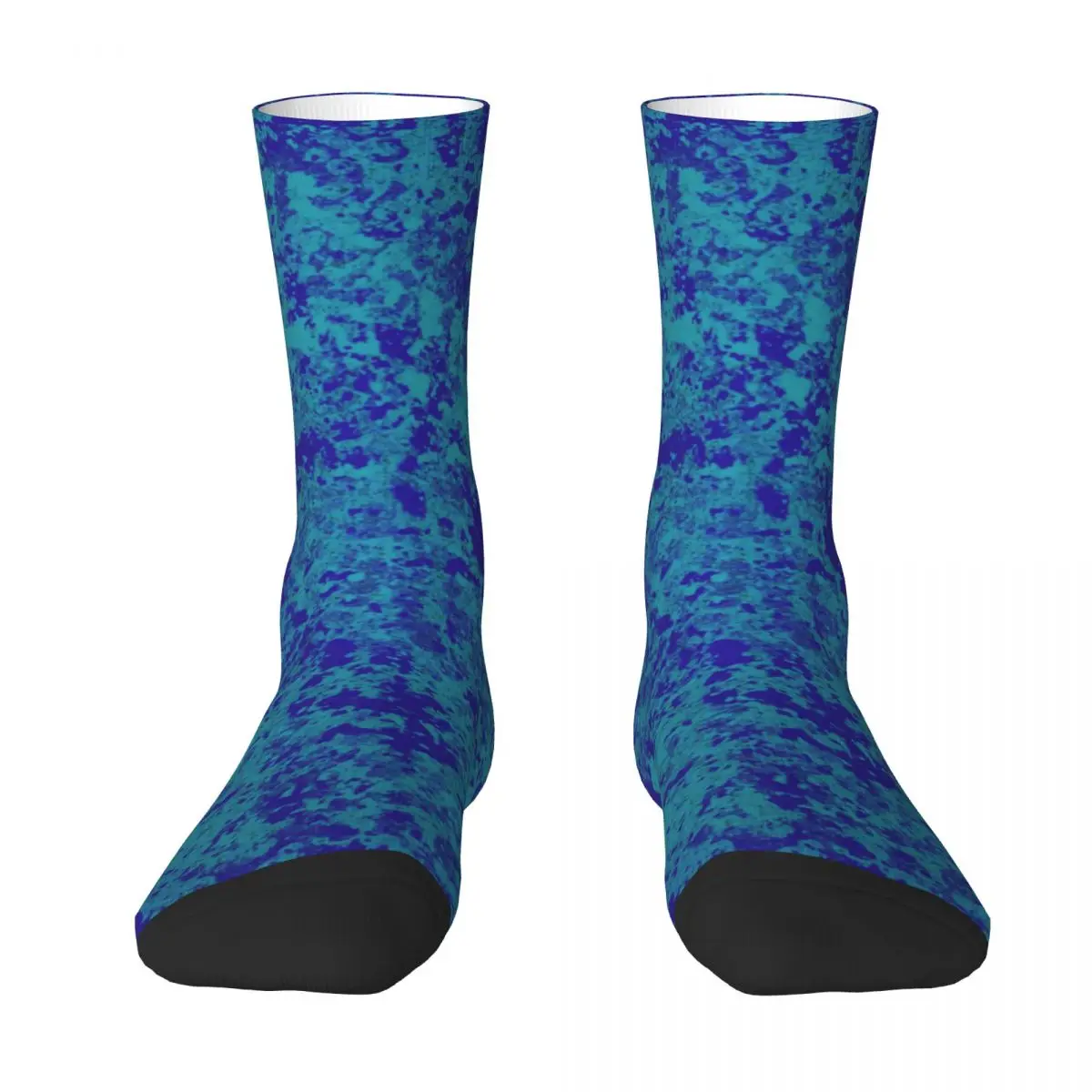 Splash Liquid Socks Blue Tie Dye Korean Stockings Autumn Non Slip Women Men Socks Comfortable Graphic Outdoor Sports Socks