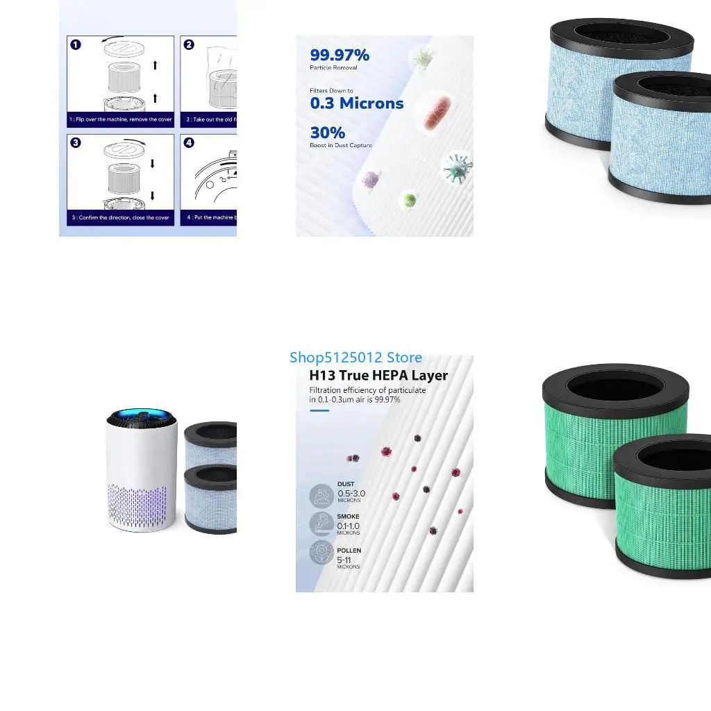 G8TC Enhances Airflows HEPA Filter For MK01 MK06 Purifiers Reduces Allergen And Improves Indoor Air Quality Enduring