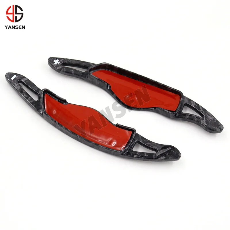 New Carbon Fiber Pattern Steering Wheel Shift Paddle Shifter Extension For Hyundai Elantra Sonata Tucson Genesis G70 Accessories