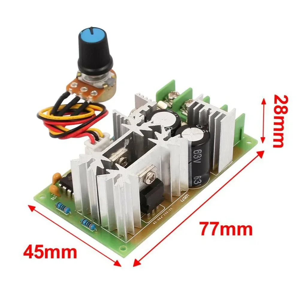 1pc DC10-60V Motor Speed Controller High Power Drive Module Dimmer Current Regulator Digital Display 20A For DC Brush Motors