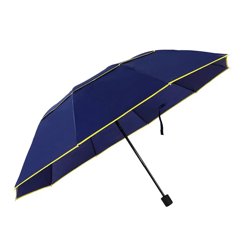 110cm Big Top Quality Umbrella Men Rain Woman Windproof Large Paraguas Male Women Sun 3 Floding Big Umbrella Outdoor Parapluie