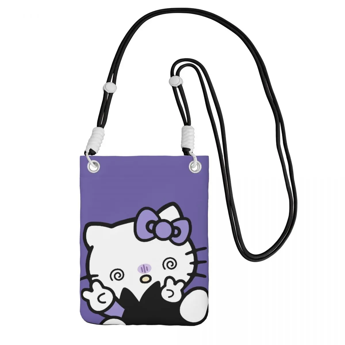

Custom Hello Kitty Carry A Mobile Phone Bag Diagonally Men Women Cartoon Character Shoulder Crossbody Bag Adjustable Length