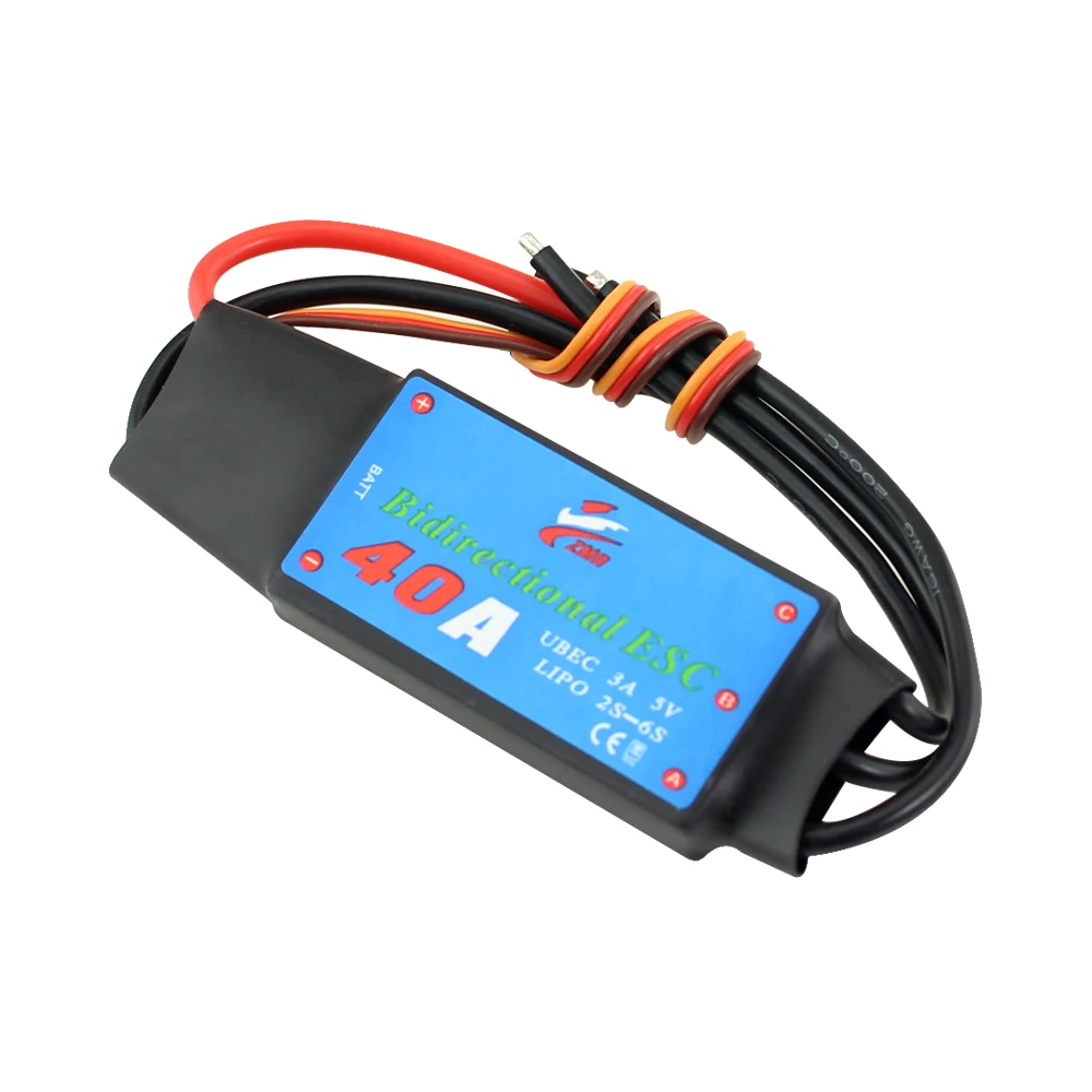Bidireccional 2-6S ZMR sin escobillas ESC 5V UBEC para coche RC/barcos/prozador submarino