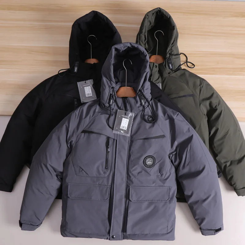 

Thiened Хлопковая куртка для мужчин, зимняя уличная спецодежда со съемным капюшоном, молодежная одежда для северного климата Faion Urban Sle Long Sve