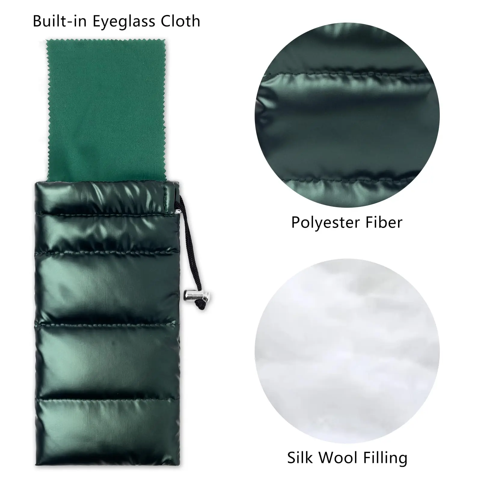 حافظة نظارات منتفخة من الألياف الدقيقة مقاومة للماء ومبطنة ومضادة للصدمات وحقيبة هاتف للنظارات الشمسية الناعمة