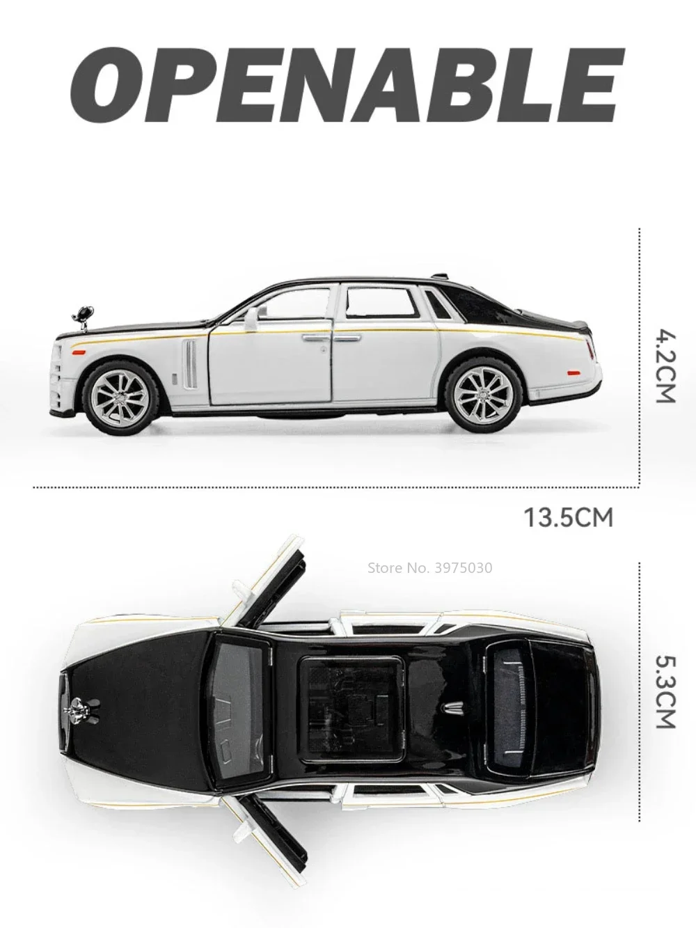 1/36 Rollen Royce Phantom Auto Modell Legierung Druckguss Simulation Spielzeug mit Ton Licht 2 Türen geöffnet Spielzeug für Kinder Weihnachts geschenke