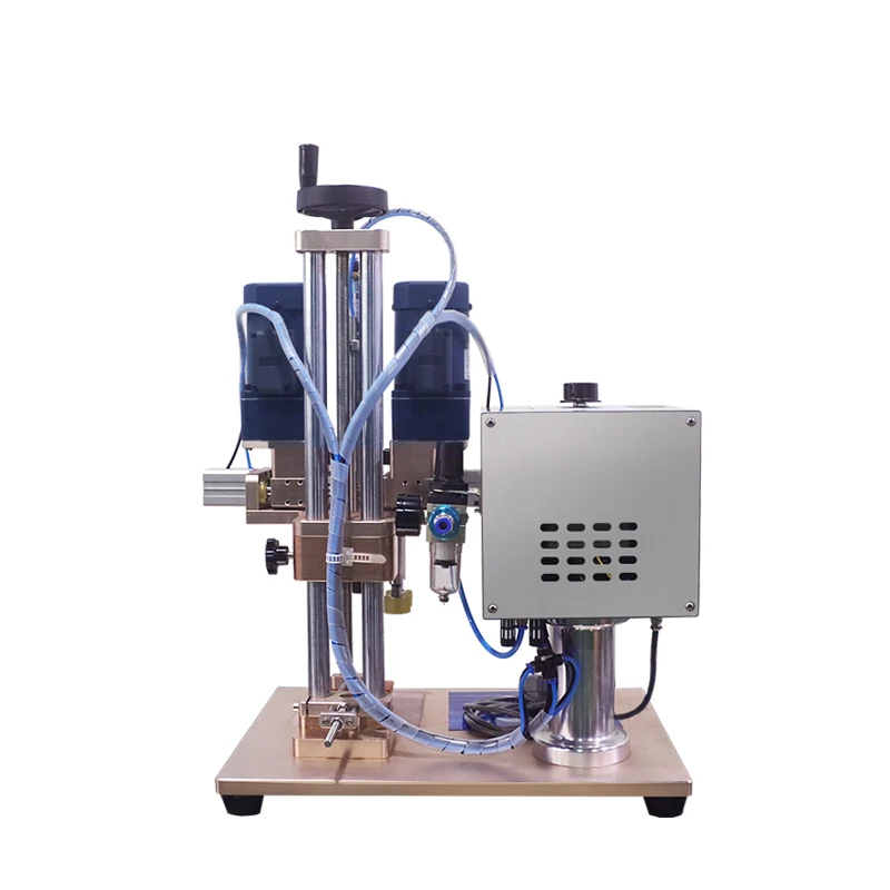 2023 Hot Selling Semi Automatic Bottle Package Cover Tightly Metal Cover and Plastic Cover Capping Machine