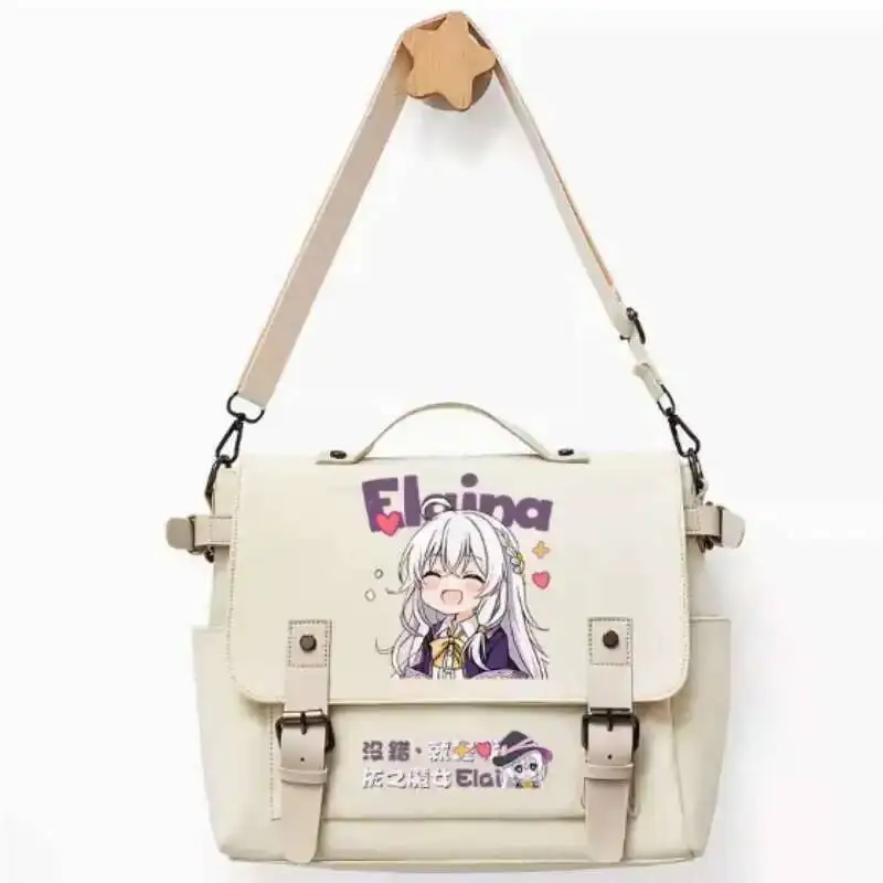 

Подорож Элейны Косплей Повседневная Оксфордская школьная сумка-мессенджер Сумка на плечо Студенческий подарок для подростка B1774 Аниме