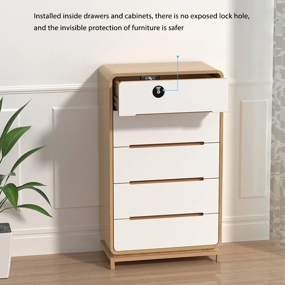 Safety Digital Keypad Drawer Lock ABS Invisible Electronic Cabinet Lock Smart Cabinet Lock Cupboard