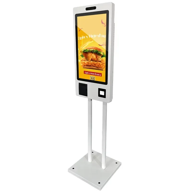 Android or windows OS 24 27 32 Inch Self-service Totem Capacitive Touch Thermal Printer Self Ordering Kiosk in