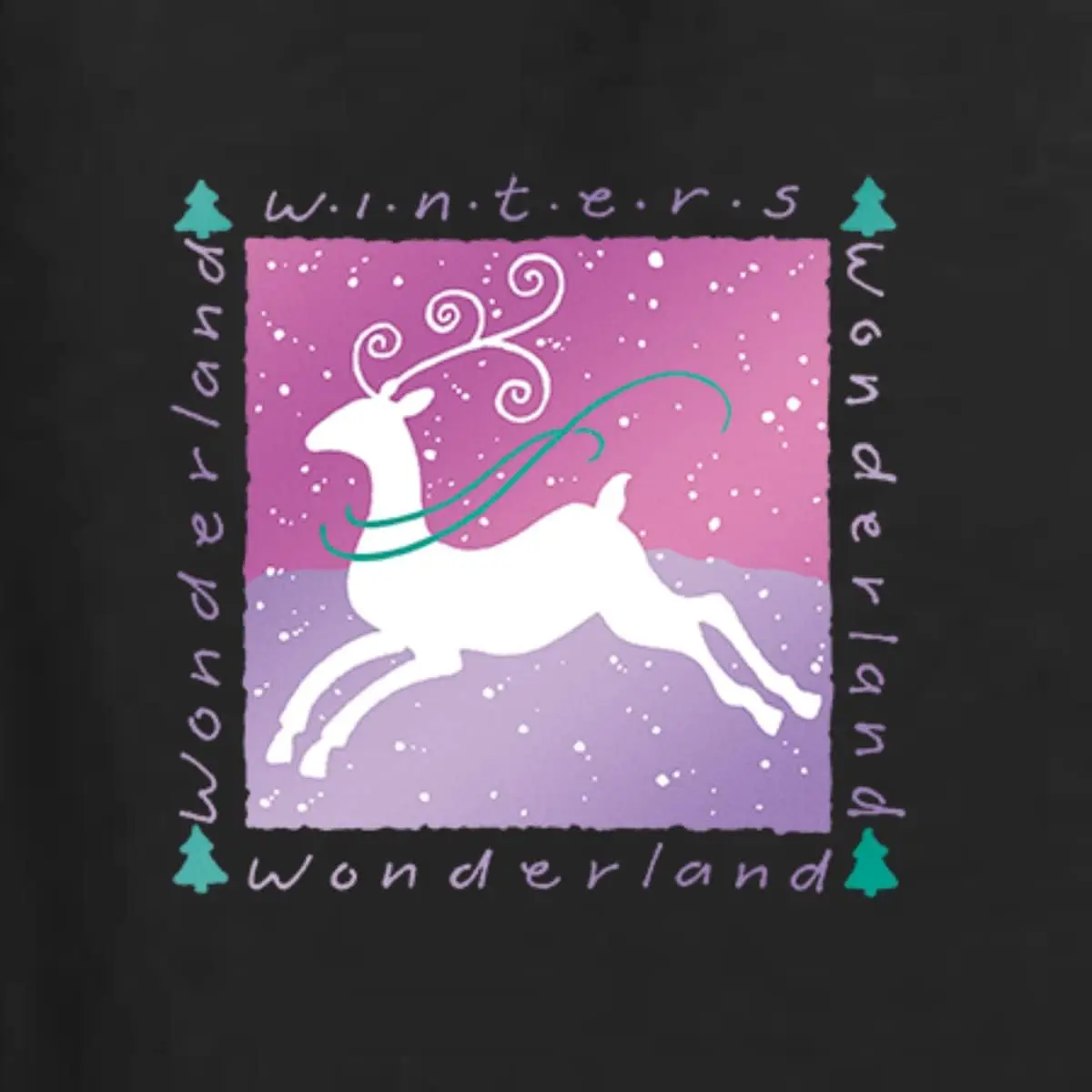 Snowflakes Love Peace Raindeer Winter Art Holiday Collection Christmas Womens Graphic T-Shirt