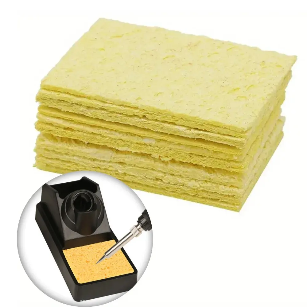 

Губка для чистки жал паяльника, 10/100 шт., термостойкая, для удаления припоя с электрического паяльника