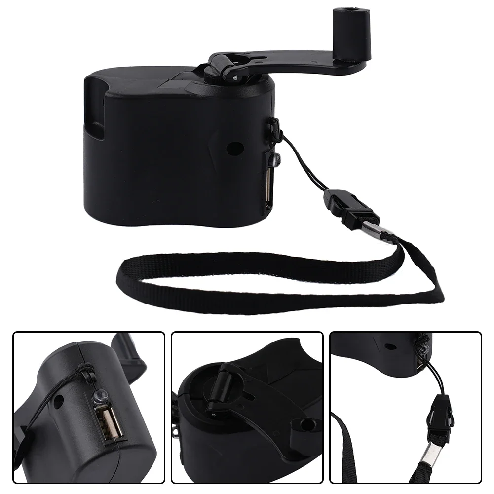 Manual Charger Outdoor Portable Hand Power USB Dynamo Hand Crank Phone Charger Power Source 300MA-600MA