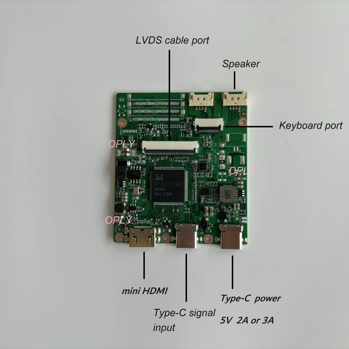 Imagem -03 - Kit Monitor Board Controller Screen Lcd Led Mini Compatível com Hdmi Lvds Tipo-c 14 1366x768 40pin N140bge N140bge-l12 B140xw03