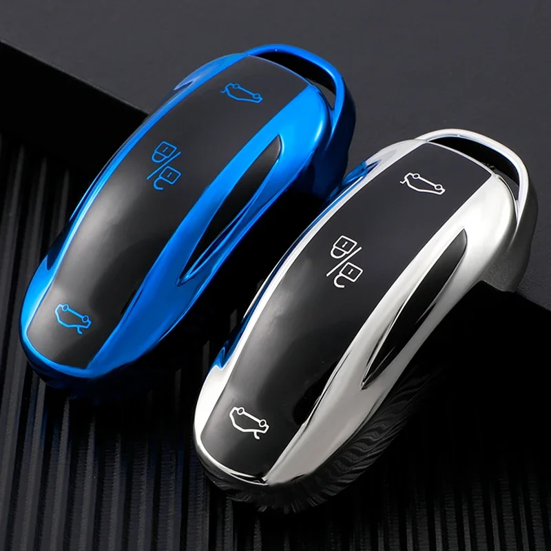

TPU Car Smart Key Cover Case Fob for Tesla Model 3 Model Y Model X Model S Key Shell Bag Holder Protector Accessories