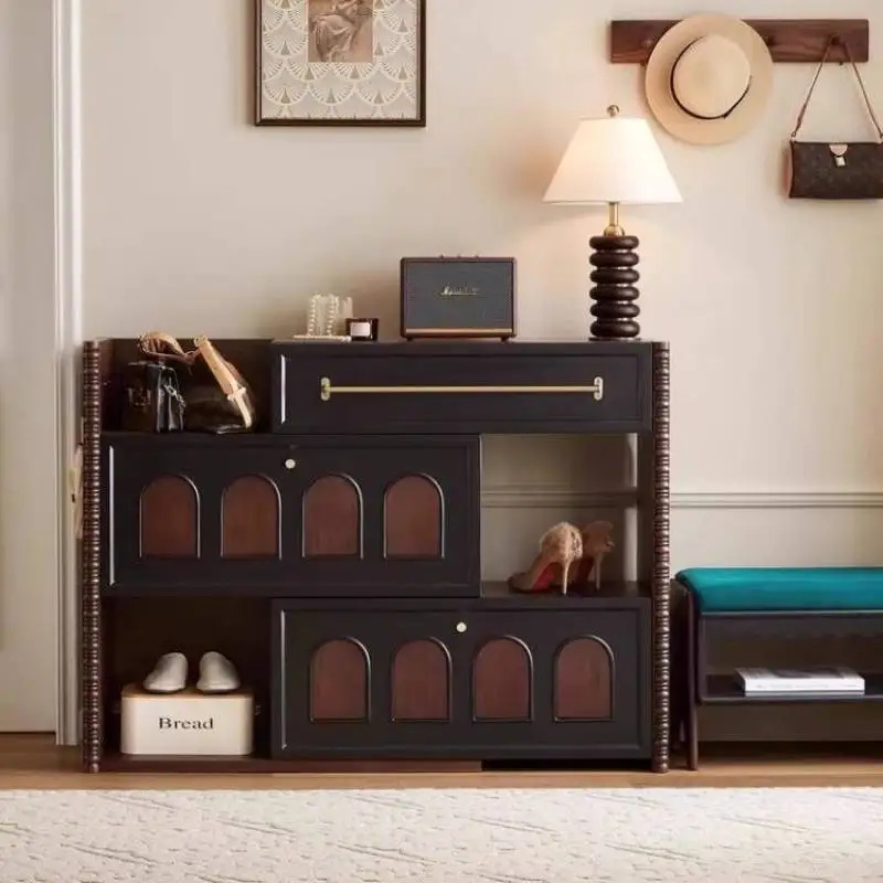 

Vintage Design Shoe Cabinet Italian Style Cheap Space Saving Shoe Cabinet Entryway Wooden Luxury Zapatera Furniture For Home