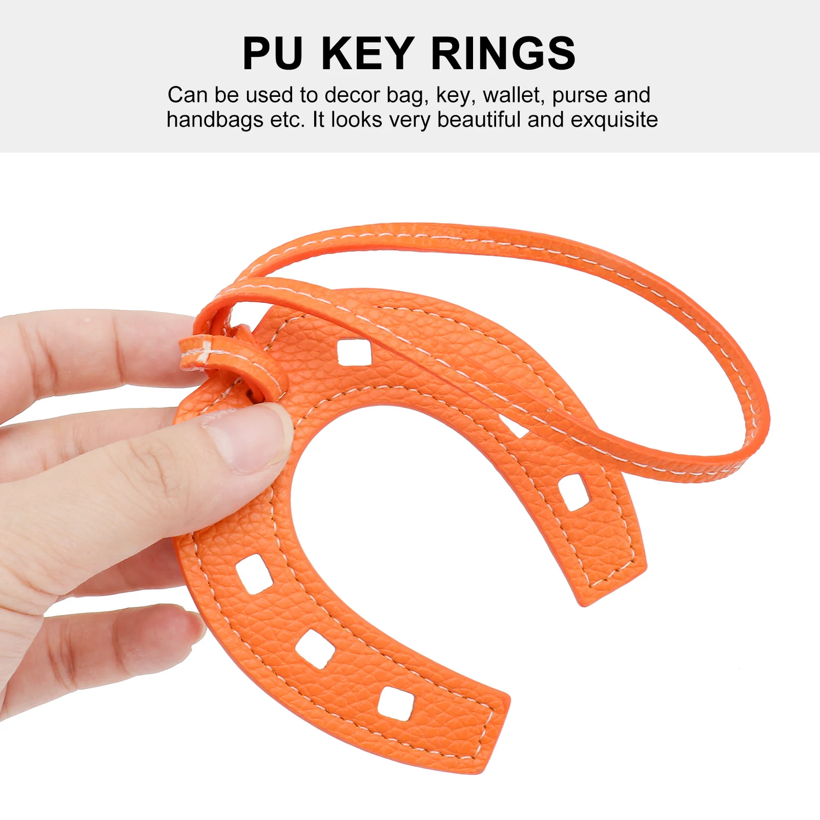 حدوة الحصان قلادة حقيبة سلسلة مفاتيح زينة معلقة حلقات من البولي يوريثان المزخرفة الإبداعية مادة طويلة الأمد لون مشرق هدايا عيد الميلاد #4