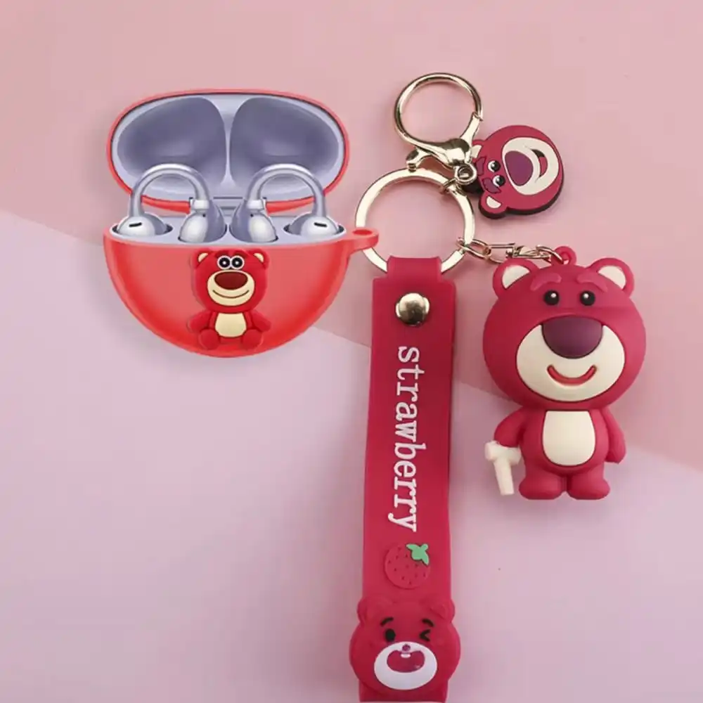 حافظة واقية لسماعات الرأس من كارتون أنيمي ميني ماوس لهاتف هواوي، غطاء حماية مضاد للسقوط من السيليكون الناعم