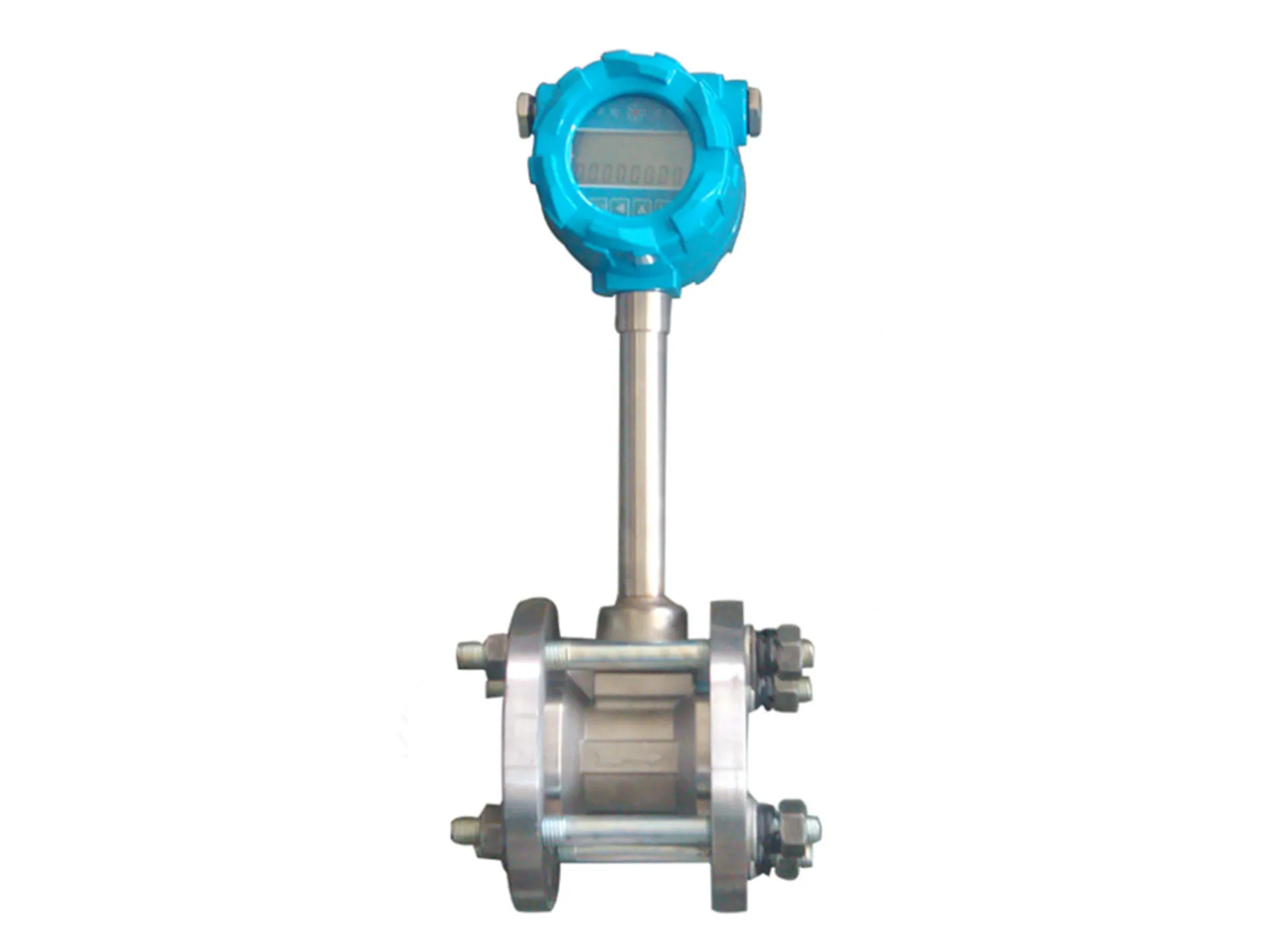 Vortex flowmeter with temperature and pressure compensation DN15-DN100