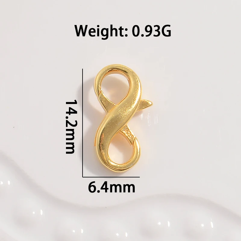 925 Sterling Silver Figure Eight Closure Clasps Necklace Bracelet End Spring Clip Clasp Jewelry Making Accessories SK61